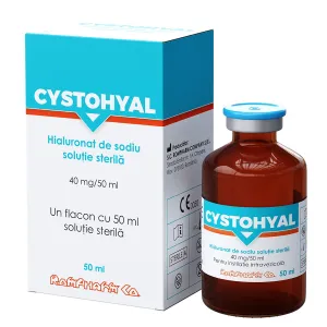 Cystohyal hialuronat de sodiu 40 mg/50 ml soluţie sterila, 50 ml, Rompharm Company