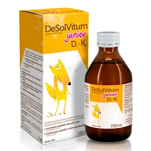 Desolvitum Junior D3+K2 solutie orala, 150 ml, Alofarm Romania