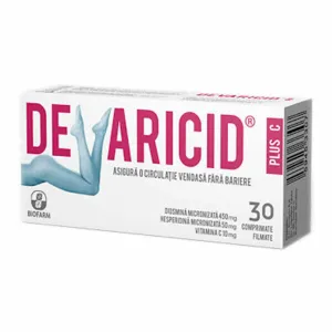 Devaricid plus C, 30 comprimate filmate, Biofarm