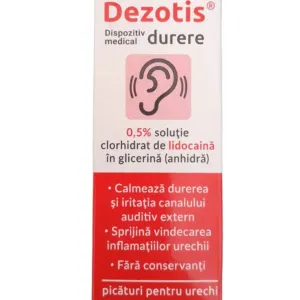 Dezotis Durere solutie 0.5% lidocaina picaturi auriculare, 7 g, Natur Produkt Zdrovit