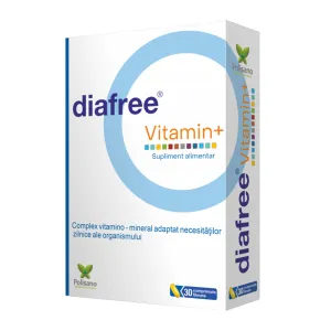 Diafree Vitamin+, 30 comprimate filmate, Polisano Pharmaceuticals