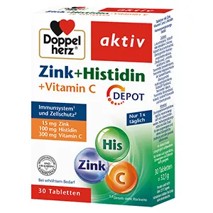 Doppelherz Active Zinc+Histidina+Vitamina C Depot, 30 comprimate filmate, Queisser Pharma