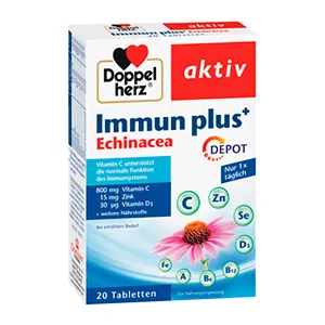 Doppelherz Aktiv Immun Plus + Echinacea Depot, 20 comprimate film, Queisser Pharma