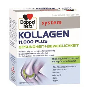 Doppelherz System Kollagen 11.000 Plus, 3 x 10 flacoane buvabile Pachet XXL, Queisser Pharma  