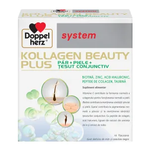 Doppelherz System Kollagen Beauty Plus, 10 flacoane, Queisser Healthcare
