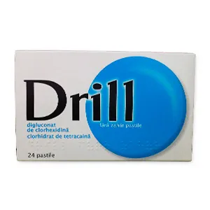 Drill fara zahar 3 mg + 0.2 mg, 24 pastile, Pierre Fabre Medicament