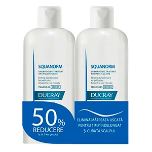 Ducray Squanorm matreaţa uscata, 200 ml, 1+1 cu 50% REDUCERE, Pierre Fabre Dermo-Cosmetique