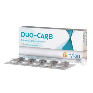 Duo-Carb, 20 comprimate masticabile, Hyllan Pharma