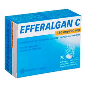 Efferalgan Vitamina C, 330 mg + 200 mg, 20 comprimate efervescente, Upsa Franta