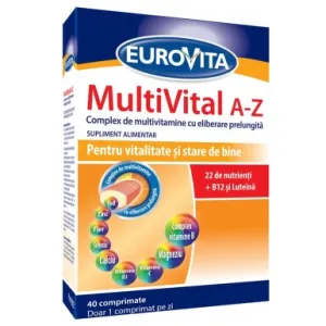 Eurovita MultiVital A-Z, 40 comprimate cu eliberare prelungita, Omega Pharma