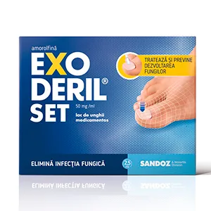 Exoderil Set 50 mg/ml lac de unghii medicamentos, 2,5 ml, Lek Pharmaceutical
