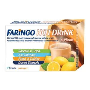 Faringo Hotdrink 500 mg/200 mg/4 mg,  8 plicuri, Terapia