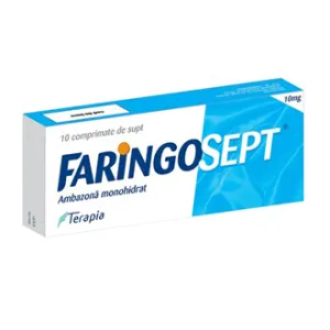 Faringosept 10 mg, 10 comprimate pentru supt, Terapia