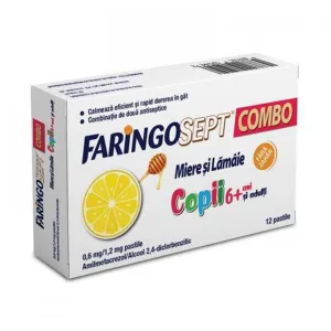 Faringosept Combo Miere si Lamaie 0.6 mg/1.2 mg, 12 pastile, Terapia