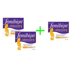 Pachet Femibion 1 Planificare si Sarcina, 28 cpr filmate, Procter & Gamble Distribution