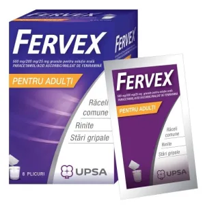 Fervex adulti granule,  solutie orala,  8 plicuri,  Upsa Franta