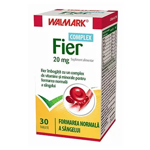 Fier Complex 20 mg, 30 tablete, Walmark