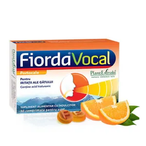 Fiorda Vocal Portocale, 30 comprimate de supt, Plantmed