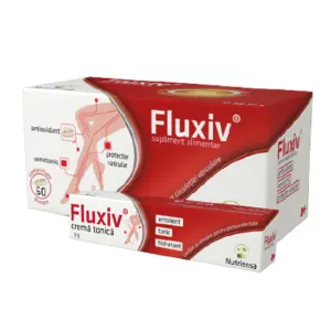Fluxiv, 60 comprimate filmate + Fluxiv crema tonica*20g, Antibiotice