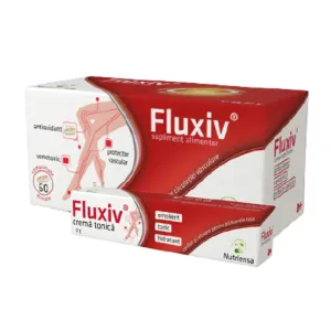 Fluxiv, 60 comprimate filmate + Fluxiv crema tonica*20g Mostra, Antibiotice