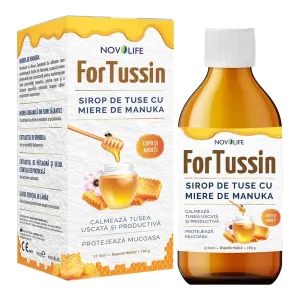 ForTussin cu miere de Manuka, 24 drajeuri, Novolife