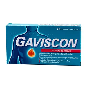 Gaviscon cu aroma de capsuni, 16 comprimate masticabile, Reckitt Benckiser Healthcare