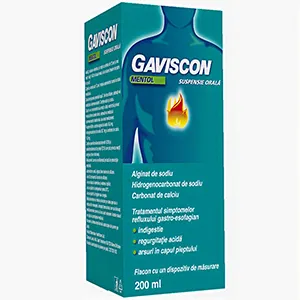Gaviscon Mentol suspensie orala, 200 ml, Reckitt Benckiser Healthcare