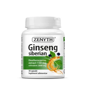 Ginseng Siberian pentru energie si rezistenta, 30 Capsule, Zenyth