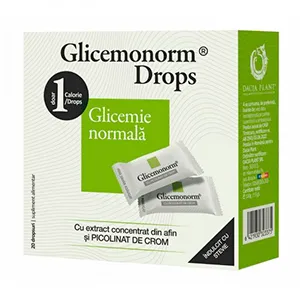 Glicemonorm Drops, 20 dropsuri, Dacia Plant