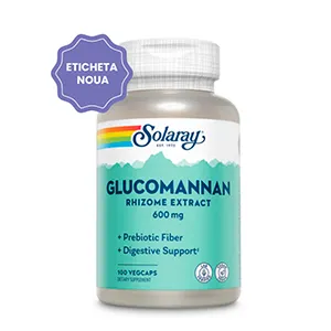 Glucomannan 600 mg, 100 capsule moi, Secom