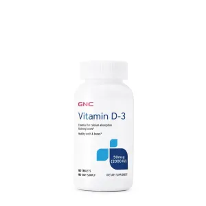 GNC Vitamina D3 50 mcg 2000UI, 180 tablete, Gnc