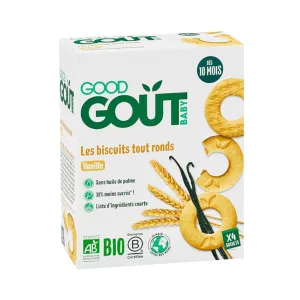 Gout Organic Biscuiti rotunzi vanilie, 80g, Safetree Equipment