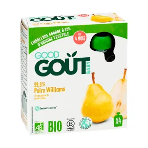 Gout Organic Piure para Williams 4 x 85 g, Safetree Equipment