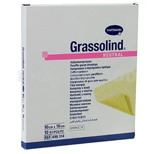 Grassolind pansament cu parafinӑ 10 cm x 10 cm, 10 bucati, Paul Hartmann