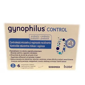 Gynophilus Control, 6 comprimate vaginale, Biessen Pharma