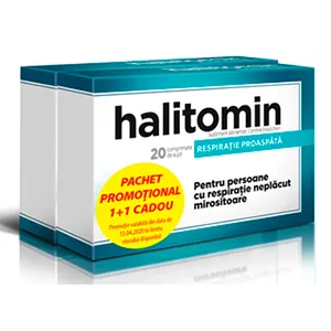 Halitomin, 20 comprimate de supt 1 + 1 CADOU, Alofarm Romania