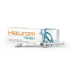 Hialurom Tendon 40mg/2ml solutie injectabila, 1 seringa preumpluta, Rompharm Company