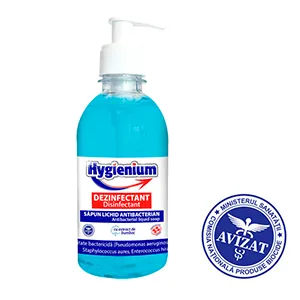 Hygienium Sapun lichid antibacterian blue, 300 ml, Grande Gloria Production