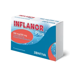 Inflanor Plus 500 mg/200 mg, 10 comprimate filmate, Zentiva