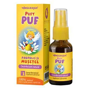 Ingerasul Pufy Puf Propolis si Musetel spray, 20 ml, Dacia Plant