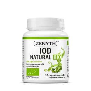 Iod Natural Bio pentru tiroida, 30 Capsule, Zenyth