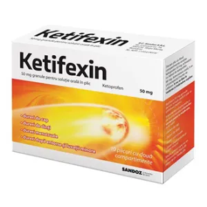 Ketifexin, 50 mg granule solutie orala, 10 plicuri, Lek Pharmaceutical
