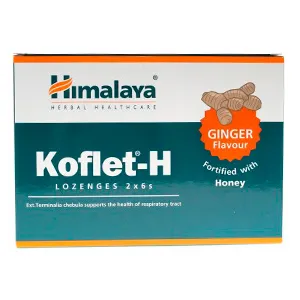 Koflet H ghimbir, 12 pastile de supt, Hymalaya