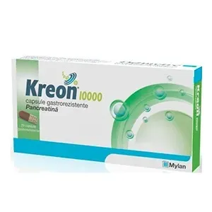 Kreon 10000,  20 capsule gastrorezistente,  Mylan