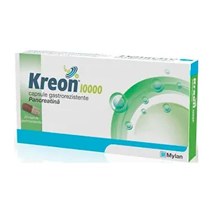 Kreon 10000 UI, 20 capsule gastrorezistente, Mylan