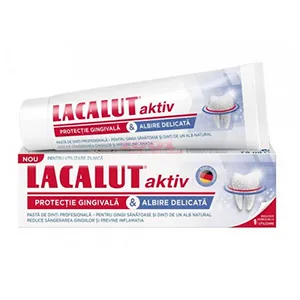 Lacalut Aktiv protectie gingivala si albire delicata, pasta de dinti, 75 ml, Natur Produkt Zdovit