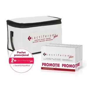 Lactiferon Plus, 20 comprimate gastrorezistente, 2 cutii + Cooler Bag CADOU, Meditrina Pharmaceuticals
