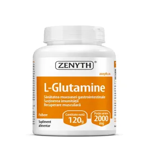 L-Glutamina pulbere pentru suport digestiv, 120 g, Zenyth