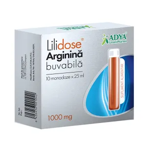 Lilidose arginina 1g buvabila, 10 monodoze, 25 ml, Adya Green Pharma
