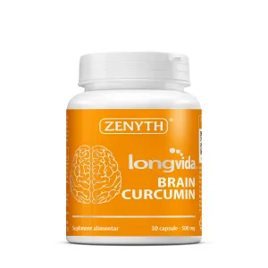 Longvida Brain Curcumin pentru memorie si antioxidanti, 30 Capsule, Zenyth